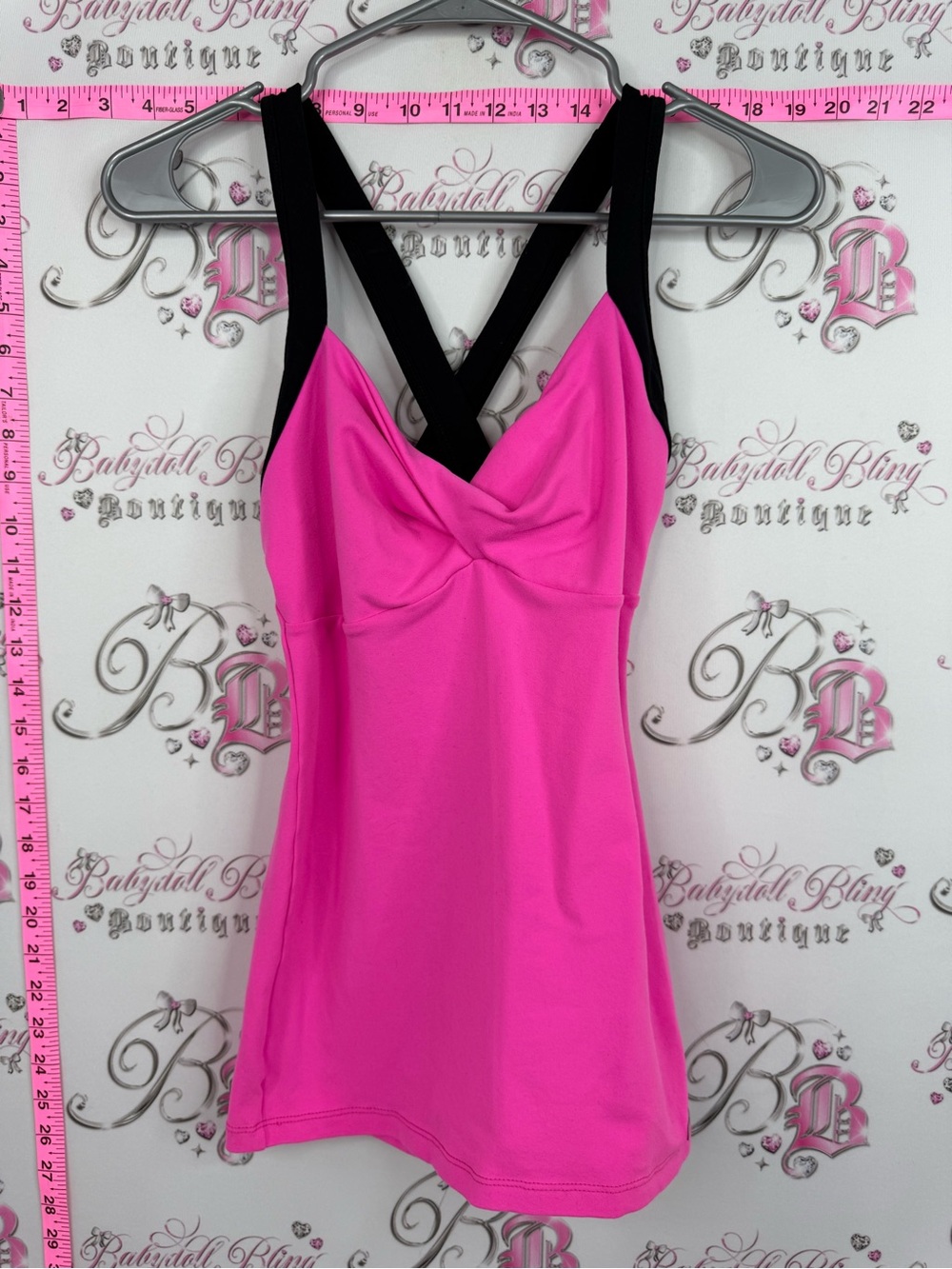 BIA BRAZIL top tank top Black-Trim Hot Pink Active Tank Top